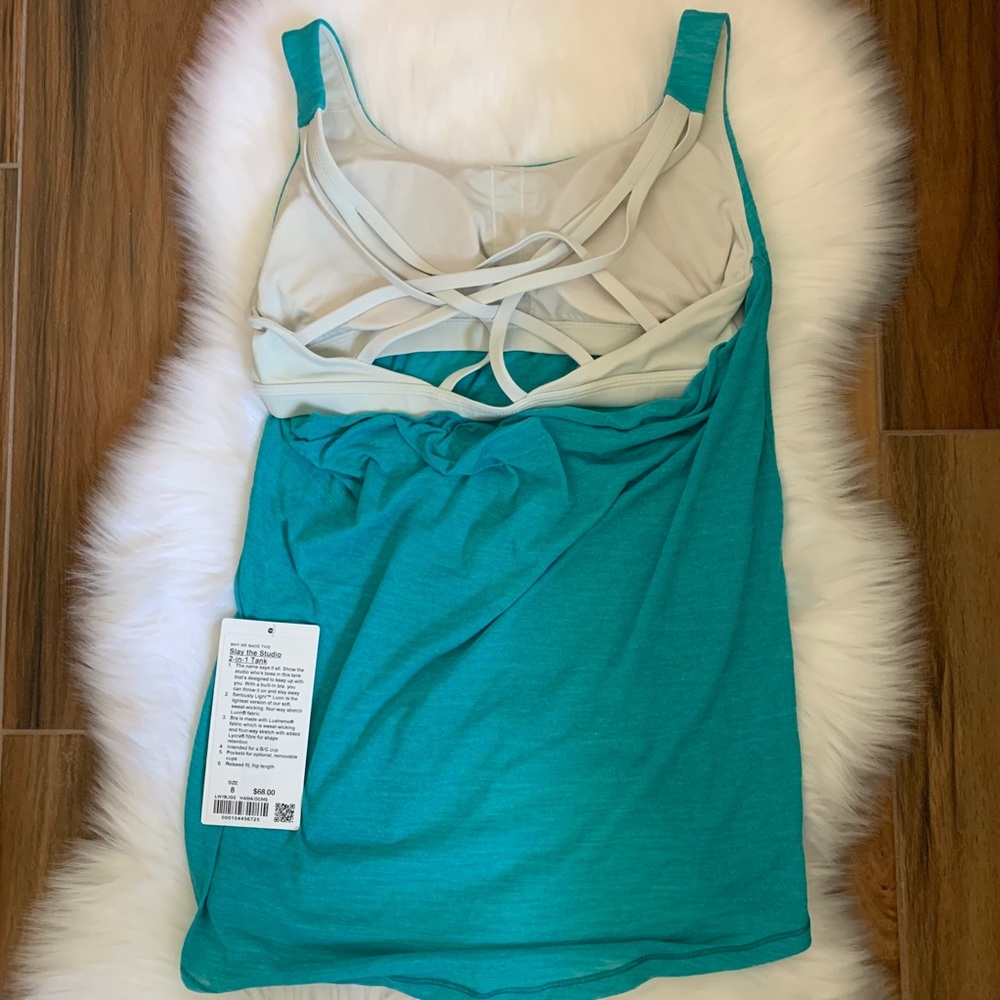 Slay the studio 2 in 1 Tank amazonite lululemon - Picture 2 of 5